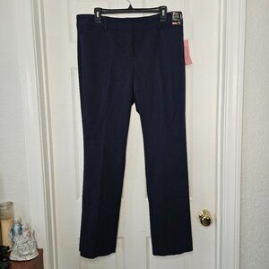 7th Avenue Design Studio Women's Navy Blue Straight Leg Average Pants S12